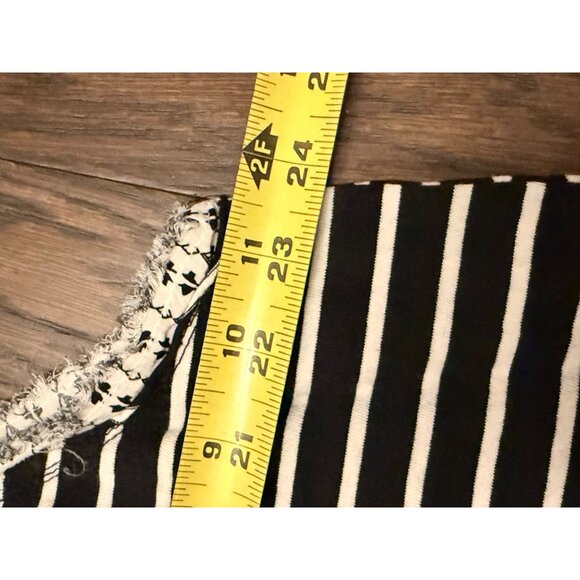 White Birch Black & White Striped Flowy Top Size 1XL Cotton & Rayon Blend Boho - Picture 3 of 13